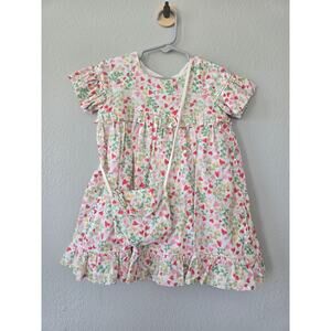 Rachel Zoe Toddler Girl Floral Heart Dress Purse Set 3T Cotton Spring Summer